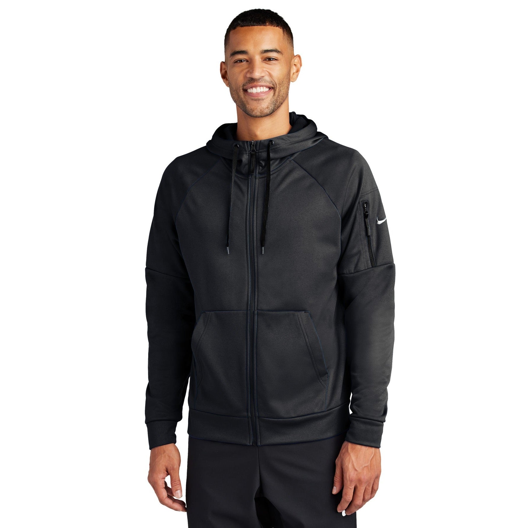 Nike-Nike Therma-FIT Pocket Full-Zip Fleece Hoodie NKFD9859-MedTech-2